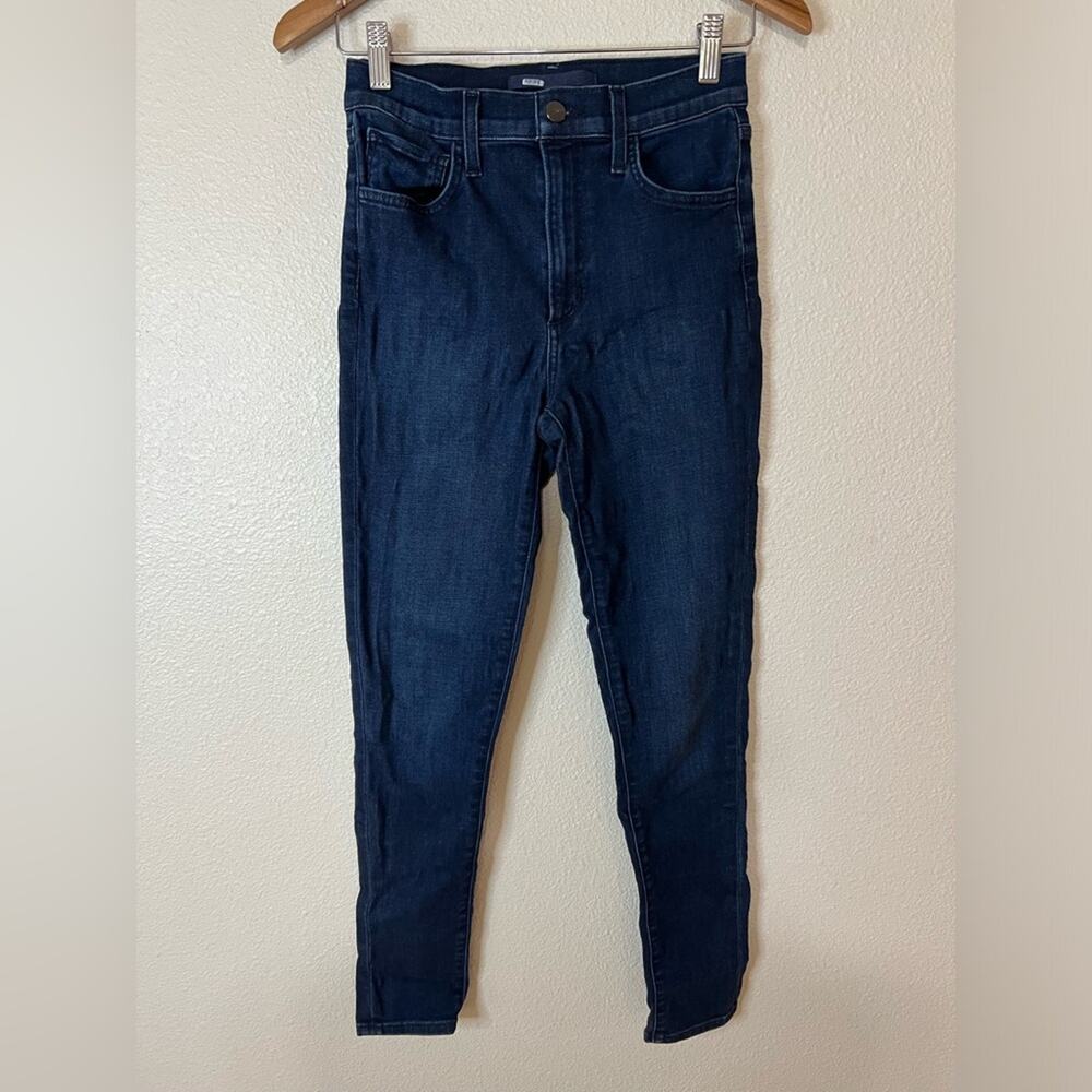 Joe's Jeans The Charlie High Rise Skinny Jean in Dark Blue 26 FLAWED